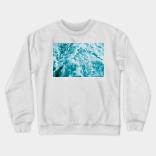 Whitewater River Rapids Green Abstract Crewneck Sweatshirt